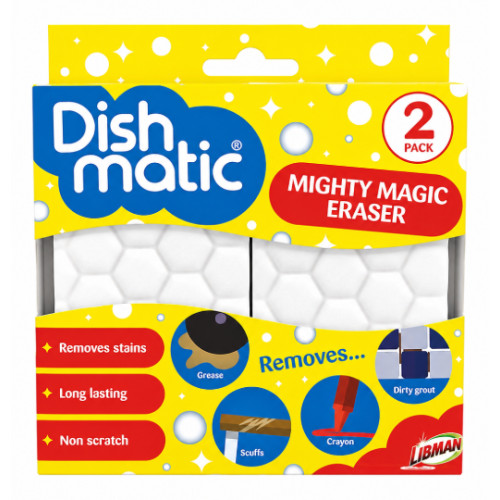 Меламінова губка Dishmatic Mighty Magic Eraser, 2 шт.